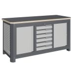 Верстак слесарный Верстакофф MCN 1552.S677, 3 тумбы, 6 ящиков