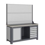 Верстак слесарный Верстакофф MCN 1552.S67.1-2, 2 тумбы, 6 ящиков, с дв.экраном