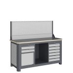 Верстак слесарный Верстакофф MCN 1552.S69.1-1, 2 тумбы, 6+2 ящиков, экран