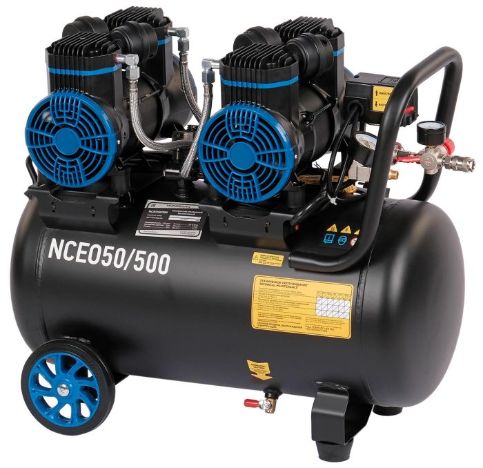 Поршневой компрессор NORDBERG NCEO50/500, ременной привод, безмасляный, 500 л/мин, 220В