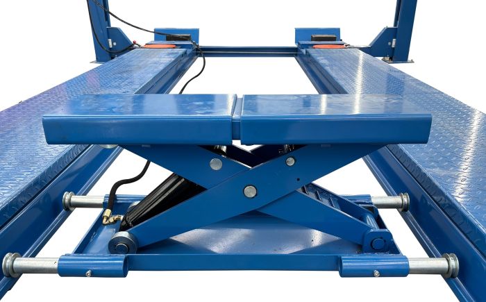 Подъемник четырехстоечный 4 тонны EQFS ES4D-4, электрогидравлический, для сход-развала, 380В, с траверсой