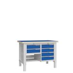 Верстак слесарный Верстакофф CTR 1232.S14.3, 2 тумбы, 2+4 ящика