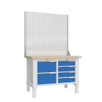 Верстак слесарный Верстакофф CTR 1402.S2L4.4-2, 2 тумбы, 2+4 ящика, с дв. экраном