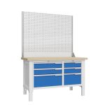 Верстак слесарный Верстакофф CTR 1402.S3L3.4-2, 2 тумбы, 6 ящиков, с дв. экраном