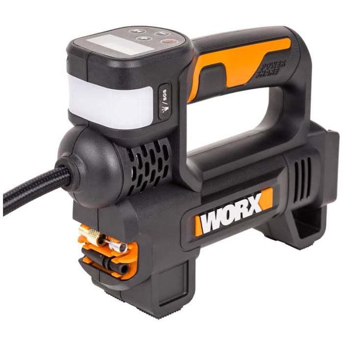 Насос с фонарем для автомобиля WORX WX092, 20V, аккумуляторный