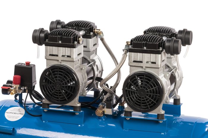 Поршневой компрессор NORDBERG NCEO100/400, прямой привод, безмасляный, 400л/мин, 100л, 220В