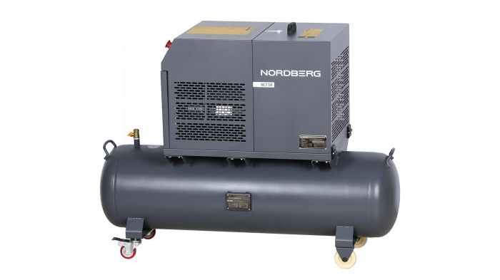 Винтовой компрессор Nordberg NCF5R, прямой привод, 10 бар, IP54, 450л/мин, 4кВт, 180л