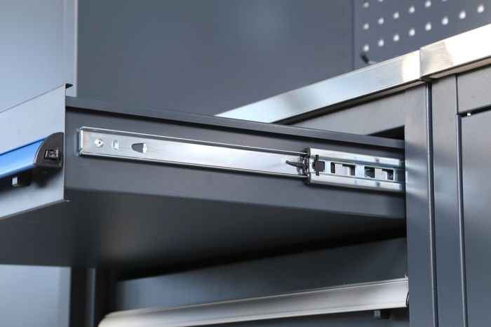 Верстак слесарный Nordberg TT116, в наборе мебели, с экраном, ящиками, тележкой