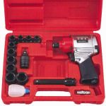 Пневмогайковерт ударный FORCE F-4142-3, 1/2", легковой, 375 Нм, в кейсе