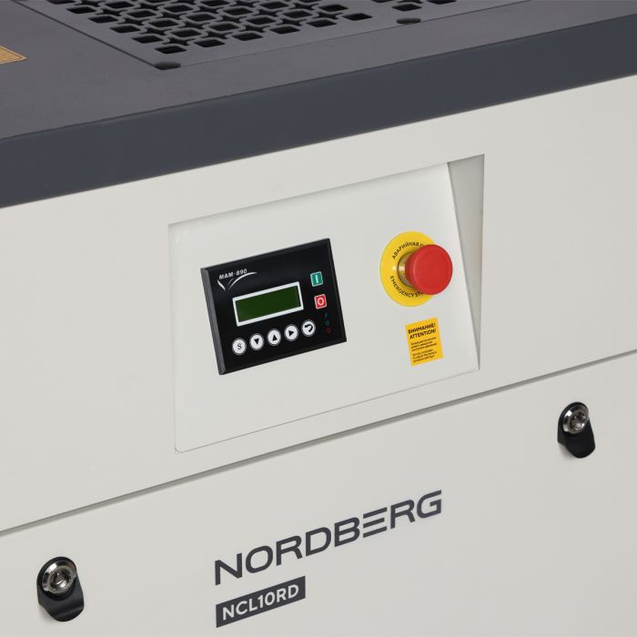 Винтовой компрессор Nordberg NCL10RD, прямой привод, 10 бар, IP55, 1000л/мин, 350л, 7,5кВт, осушитель