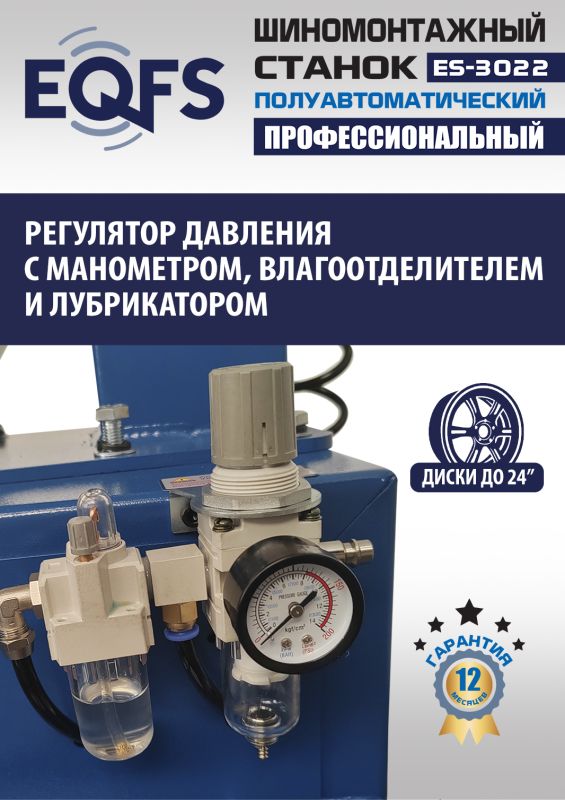 Шиномонтажный станок легковой EQFS ES-3022, полуавтоматический, 380В
