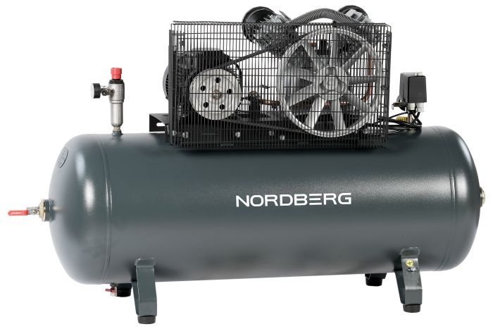 Поршневой компрессор NORDBERG NCP300/880, ременной привод, масляный, 880 л/мин, 380В