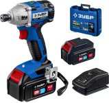 Гайковерт аккумуляторный ударный ЗУБР "Профессионал" GB-250-22, 1/2", 280 Нм, в кейсе