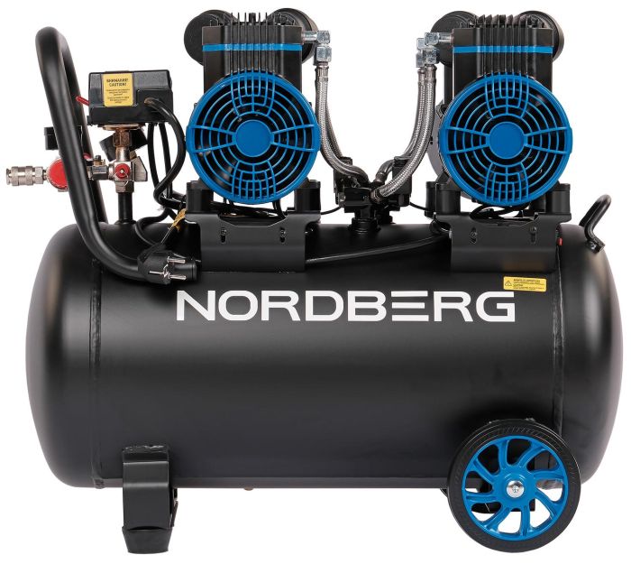 Поршневой компрессор NORDBERG NCEO50/500, ременной привод, безмасляный, 500 л/мин, 220В