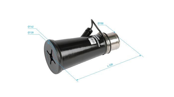 Насадка резиновая круглая на шланг Nordberg AN100R,  D=100 мм