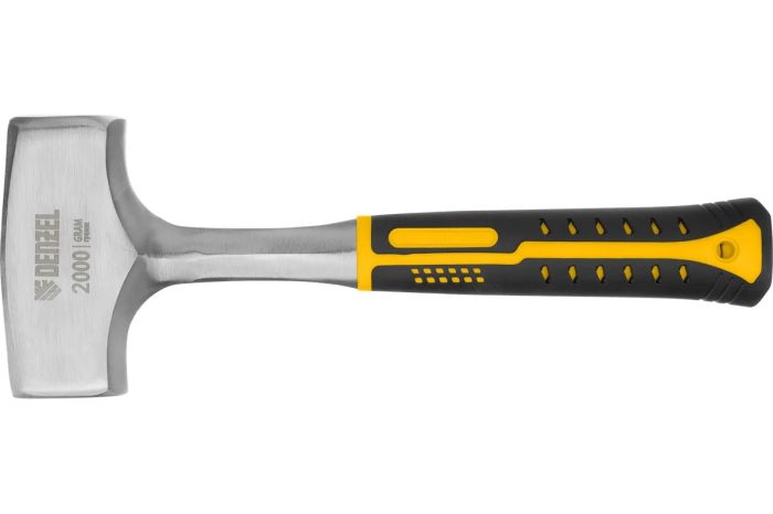 Кувалда Denzel 11013, 2кг, цельнометаллическая, двухкомпонентная рукоятка