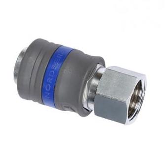 Разъем "мама" быстросъемный Nordberg NPF34P, резьба F1/2", с пластиковой муфтой
