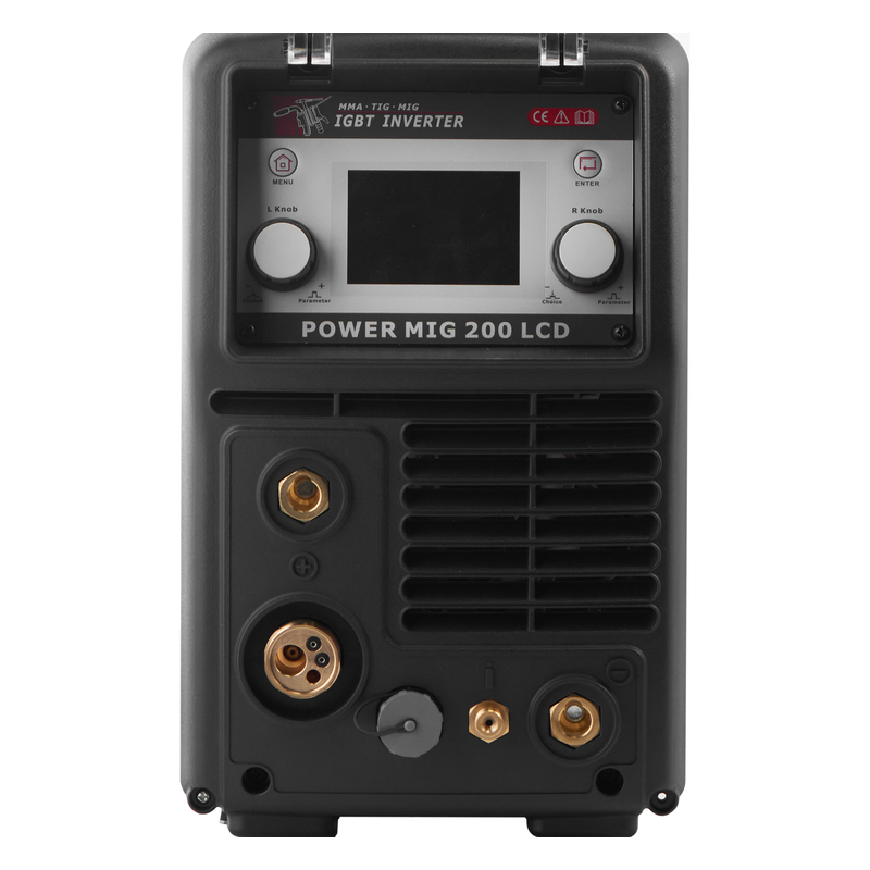 Сварочный инвертор полуавтомат Flama POWER MIG 200 LCD, MIG&MMA&TIG, 220В