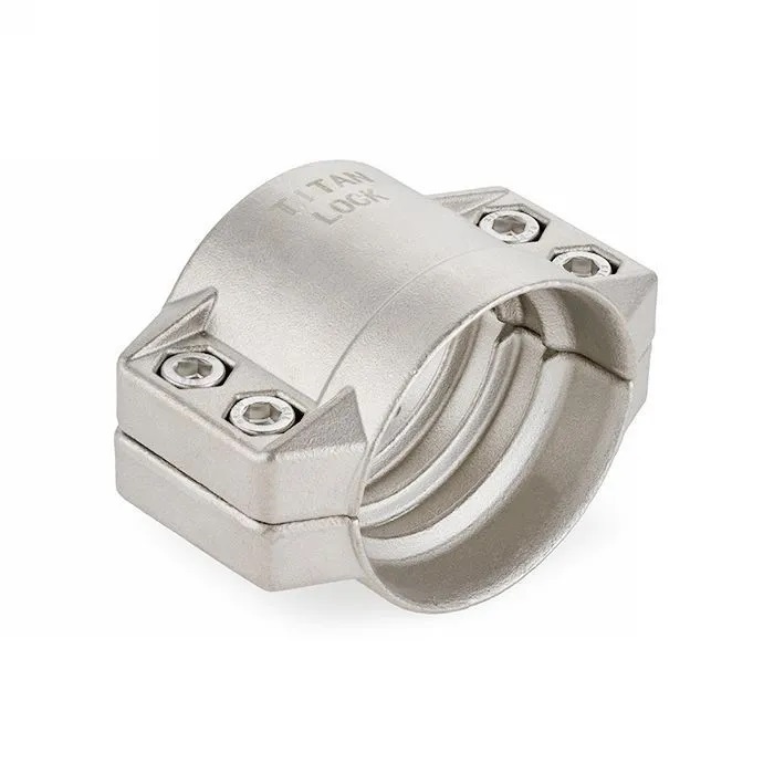 Хомут усиленный 4-х болтовый, алюминий, TITAN LOCK