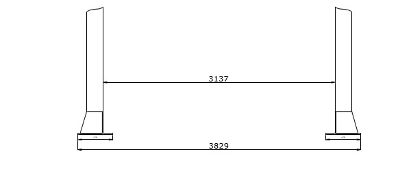 Подъемник двухстоечный автомобильный 5,5 тонн ATIS A255M (PEAK 212), электрогидравлический, 380В