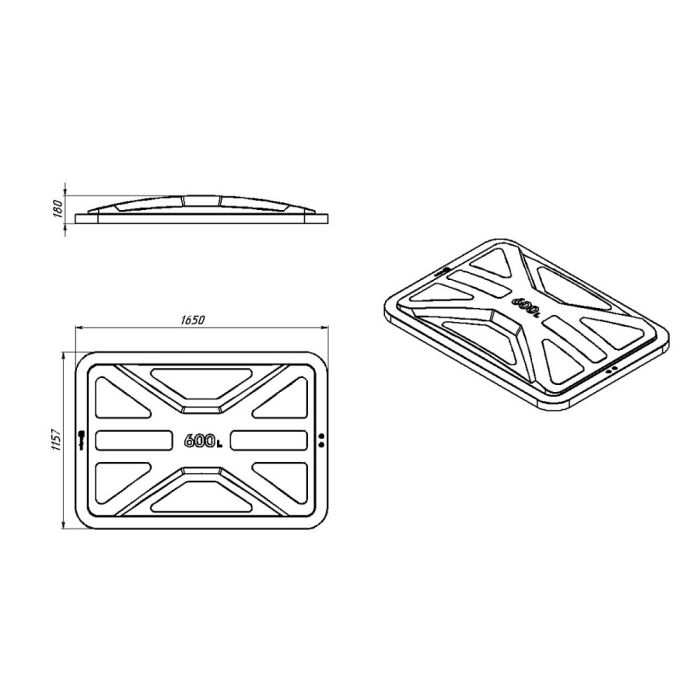 Крышка для ванны ЭкоПром K 600