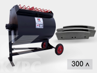 Растворосмеситель передвижной цикличный PST RN-300, 300 литров, 380В, 3кВт, с комплектом лопаток