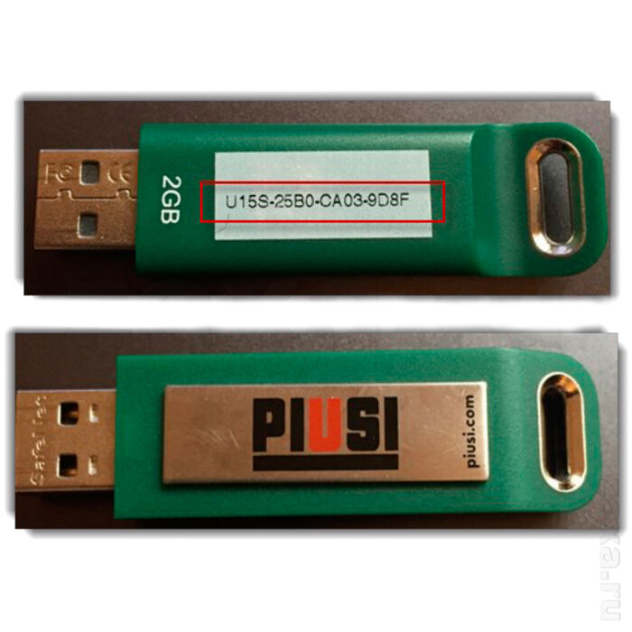 Программное обеспечение Self Service Management PIUSI для раздаточных колонок, USB