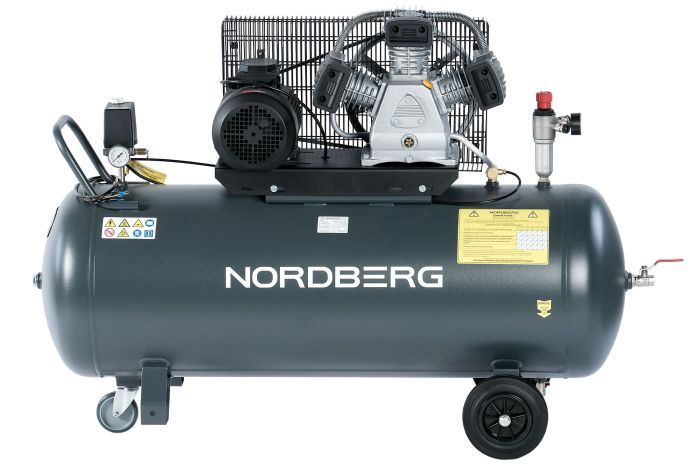 Поршневой компрессор NORDBERG NCP200/580, ременной привод, масляный, 580 л/мин, 380В