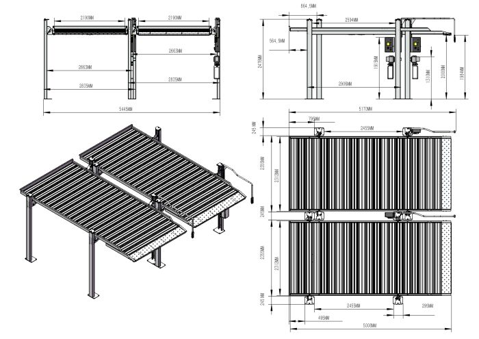 Подъемник автомобильный парковочный 3,6 тонны Atis PL-4SL, электрогидравлический, 380 В