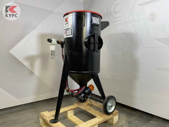 Комплект пескоструйного аппарата PST-PREMIUM с защитой оператора, рукав 5м, бочка 200л