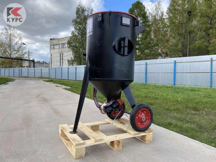 Комплект пескоструйного аппарата PST-PREMIUM с защитой оператора, рукав 5м, бочка 200л