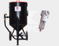 Пескоструйный аппарат PST-200, с фильтром без КПДУ, напорный, 200 литров