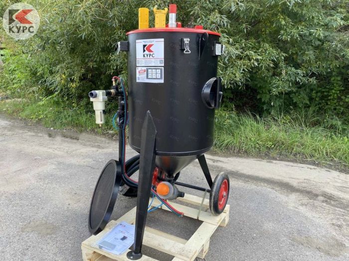 Комплект пескоструйного аппарата PST-PREMIUM с защитой оператора, рукав 5м, бочка 200л