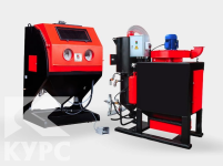 Пескоструйная камера PST-КСО-110-Н-ФВР-М (4 кВт), напорная, фильтр-вентилятор с рекуператором, 5-20 м2/час