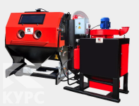 Пескоструйная камера PST-КСО-130-Н-ФВР-М (4 кВт), напорная, фильтр-вентилятор с рекуператором, 5-20 м2/час