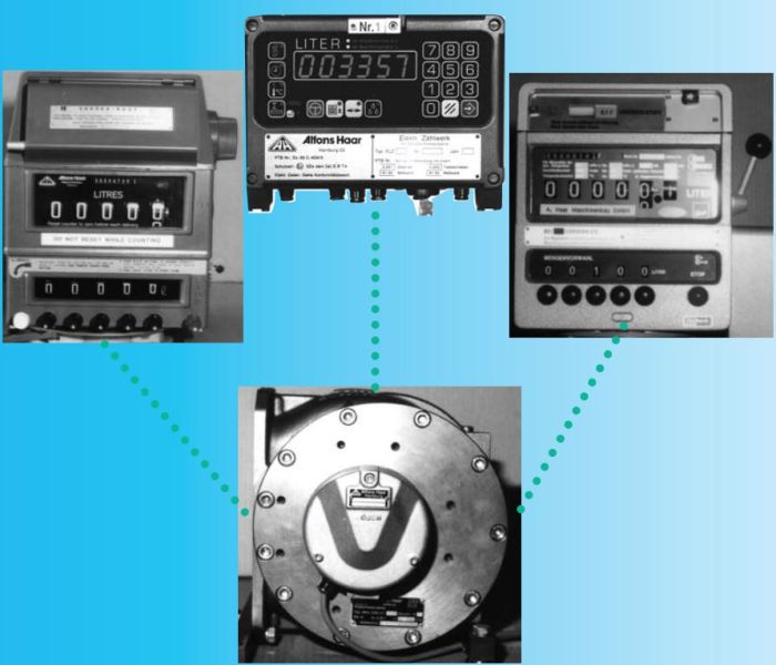 Счётчик жидкости Alfons Haar MKA2290 с дозатором ПВК Ж (датчиком импульсов), до 2000л/мин