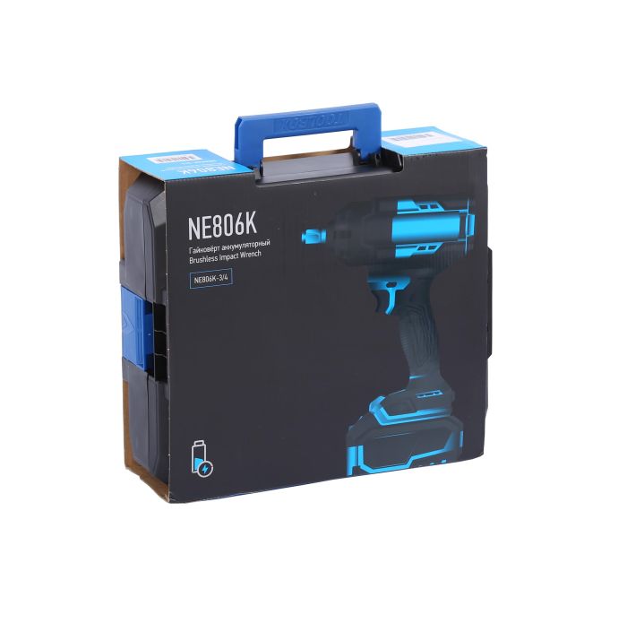 Гайковерт аккумуляторный ударный NORDBERG NE806K-3/4, 3/4", 1500 Нм, в кейсе