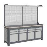 Модульный верстак Верстакофф MCN 2052.S9999-2F, 4 тумбы, с дв. экраном