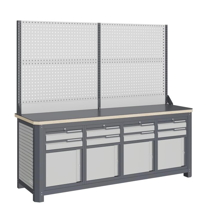 Модульный верстак Верстакофф MCN 2052.S9999-2, 4 тумбы, с дв. экраном