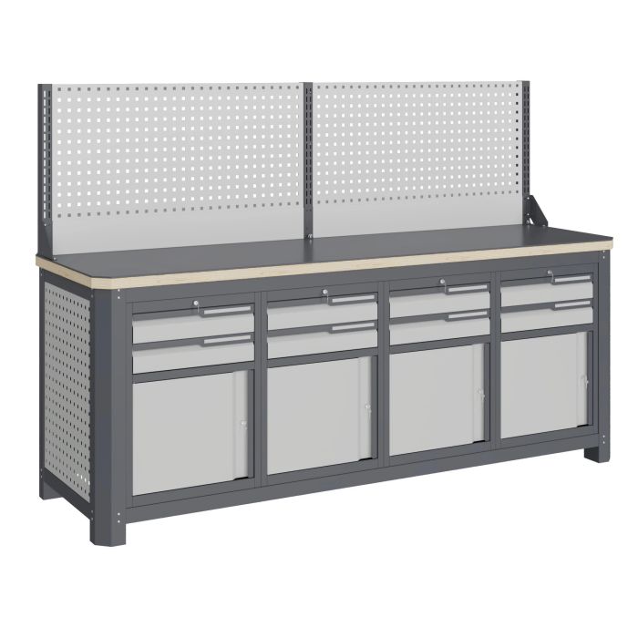 Модульный верстак Верстакофф MCN 2052.S9999-1, 4 тумбы, экран