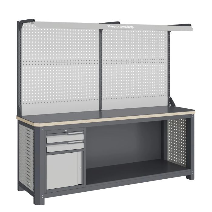 Модульный верстак Верстакофф MCN 2052.S9.111-2F, 1 тумба, с дв. экраном