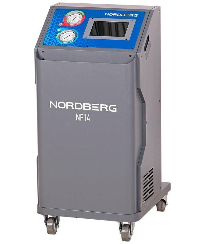 Станция для заправки автокондиционеров NORDBERG NF14, 10 л, автоматическая, 60 л/мин