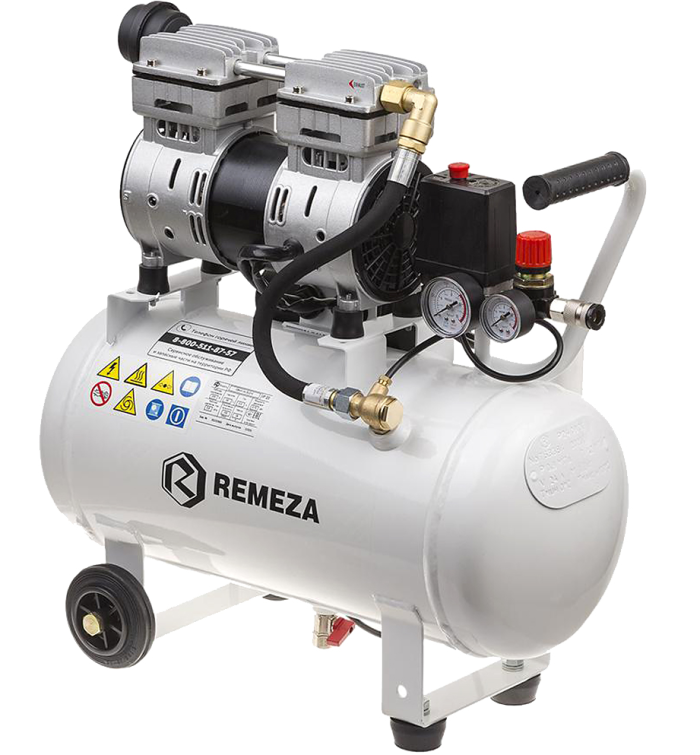 Поршневой компрессор Remeza СБ4/C-24.OLD10, коаксиальный привод, безмасляный, 135 л/мин, 220В