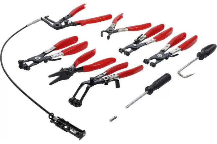 Набор щипцов для снятия и установки хомутов и шлангов Rockforce RF-909G3(17006), 9пр., в кейсе