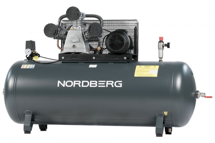 Поршневой компрессор NORDBERG NCP500/950, ременной привод, масляный, 950 л/мин, 380В