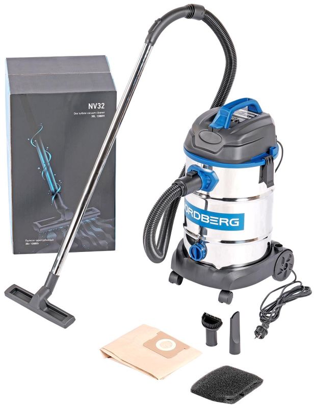 Пылесос однотурбинный Nordberg NV32, 30л, 1х1380Вт