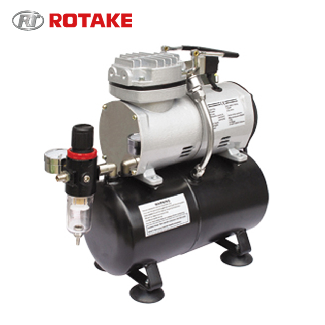 Поршневой миникомпрессор Rotake RT-086, коаксиальный привод, безмасляный, 23 л/мин, 220В