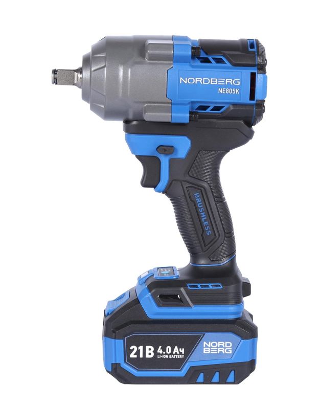 Гайковерт аккумуляторный ударный NORDBERG NE805K, 1/2", 1000 Нм, в кейсе