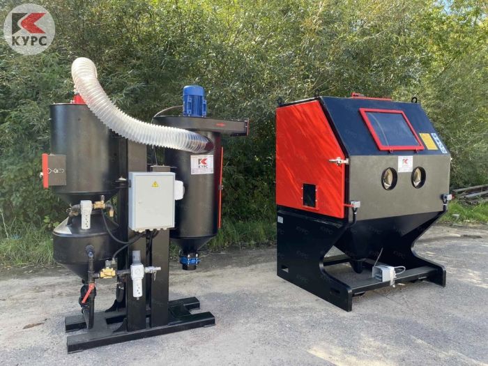 Пескоструйная камера PST КСО-135-Н-ФВР-М 2,2 кВт, напорная, 5-20 м2/час