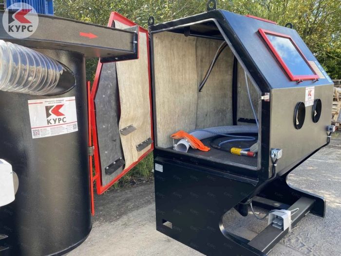 Пескоструйная камера PST КСО-135-Н-ФВР-М 2,2 кВт, напорная, 5-20 м2/час